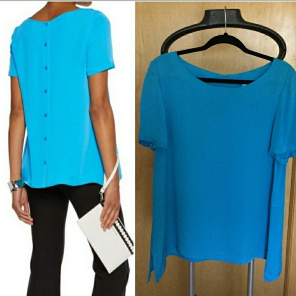 DV Furstenberg Maggi Short-Sleeve Silk Buttom-Back - Picture 8 of 8
